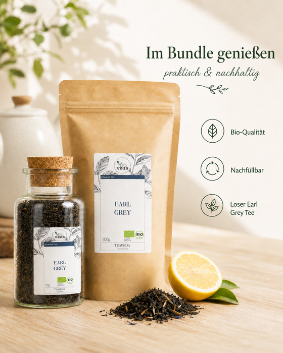 Earl Grey – frisch aufgebrühter Tee in der Teetasse