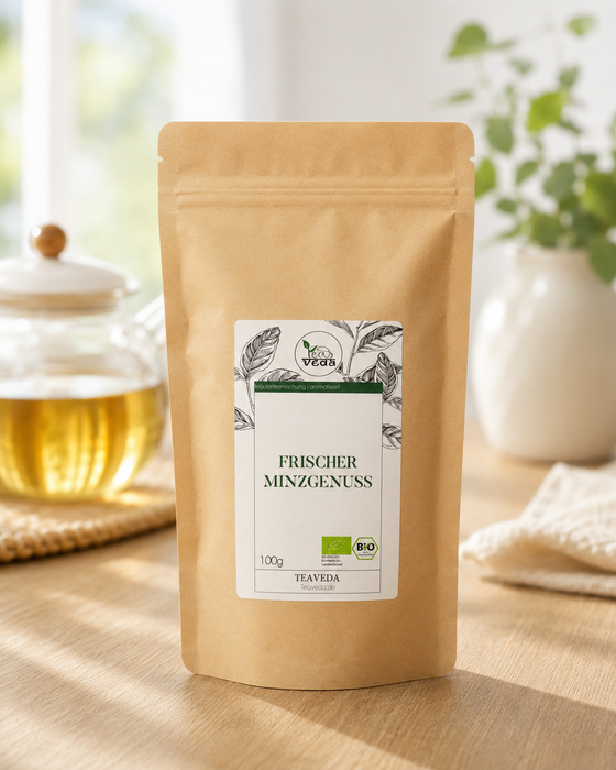 Starter-Set Frischer Minzgenuss – Starter-Set von TeaVeda in der Nahaufnahme