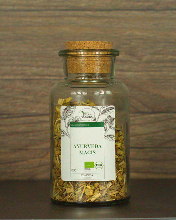 Abendmoment von TeaVeda – Verpackung mit Zutaten und Zubereitung