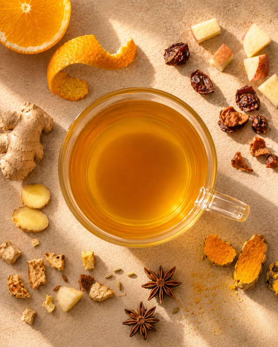 Starter-Set Gold n Fruits – Verpackung des Starter-Sets von TeaVeda