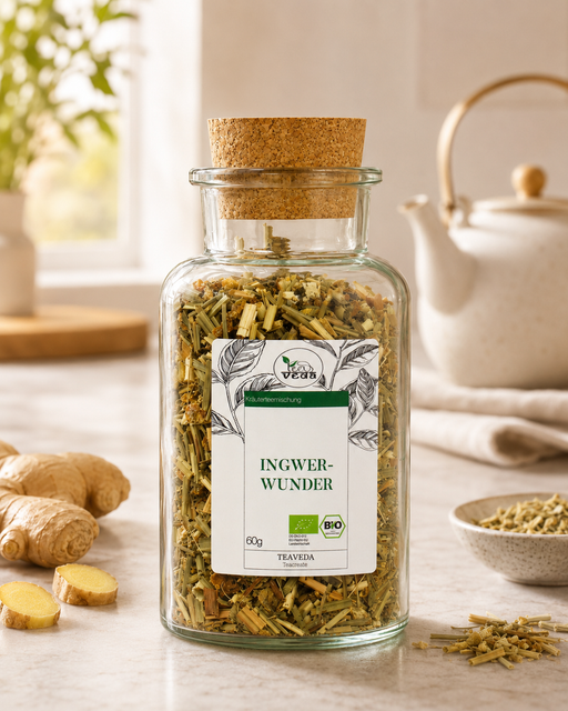 Starter-Set Ingwerwunder – Set-Inhalt mit losem Tee und Zubehör
