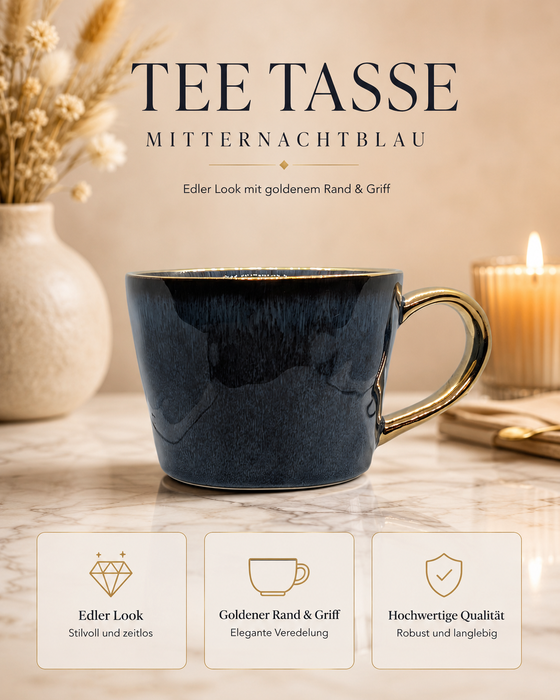 Tasse - Mitternachtsblau – Keramik-Teetasse von TeaVeda