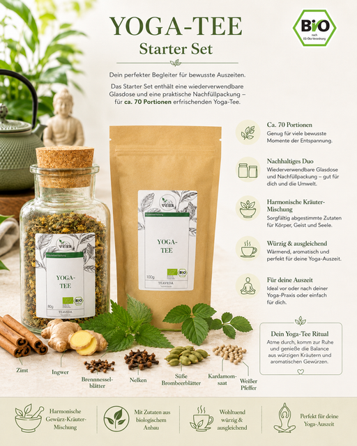 Starter-Set Yoga-Tee von TeaVeda – Tee-Starter-Set mit Zubehör