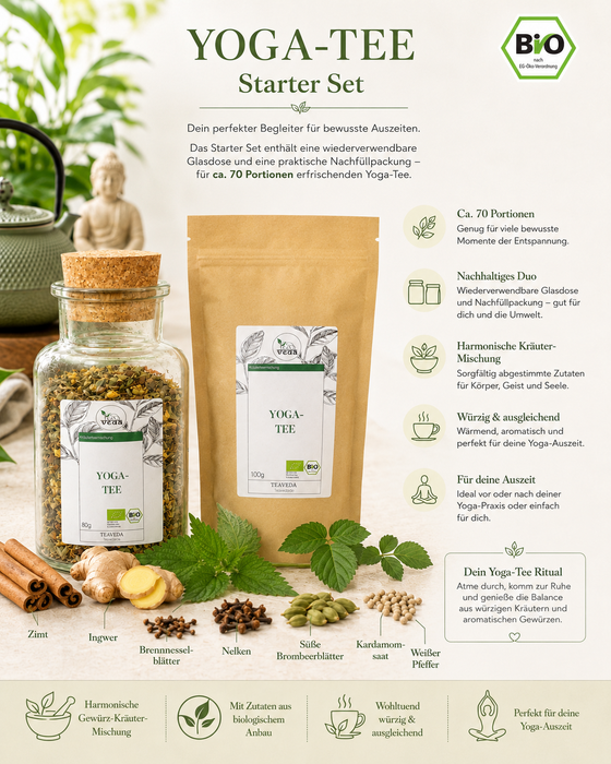 Starter-Set Yoga-Tee von TeaVeda – Tee-Starter-Set mit Zubehör