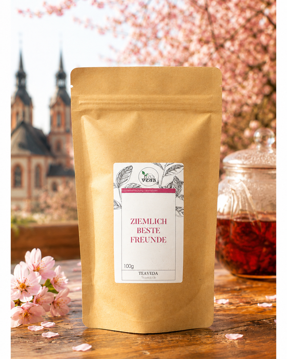 Starter-Set Ziemlich beste Freunde - Kirsch-Kiwi-Kokos – Starter-Set von TeaVeda in der Nahaufnahme