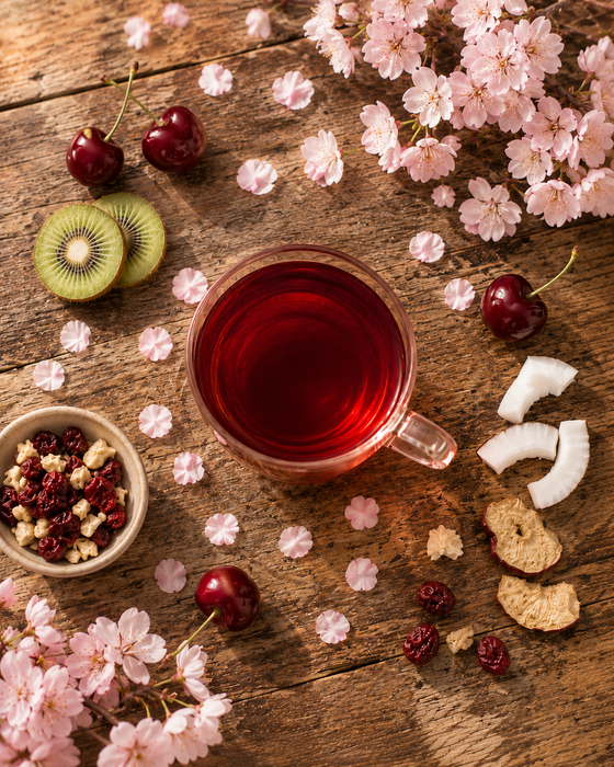 Starter-Set Ziemlich beste Freunde - Kirsch-Kiwi-Kokos – Verpackung des Starter-Sets von TeaVeda